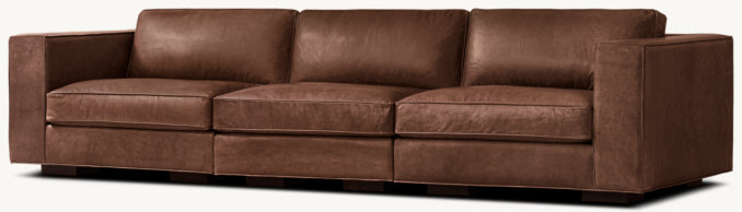 Maddox Modular Leather 3-Piece Sofa