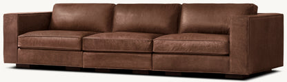 Maddox Modular Leather 3-Piece Sofa