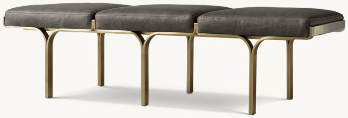 1960s Link Leather Bench