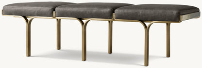 1960s Link Leather Bench