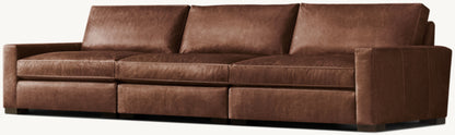 Maxwell Modular Leather 3-Piece Sofa
