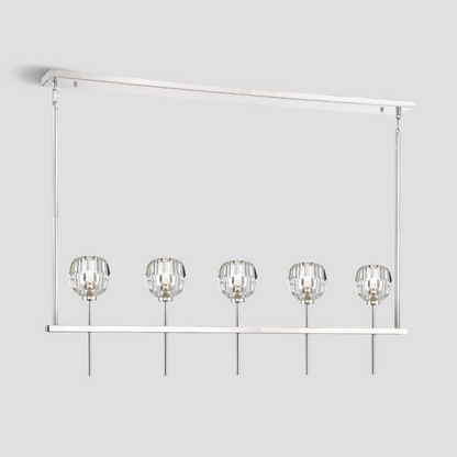 Kristina Clear Glass Linear Dining Room Chandelier